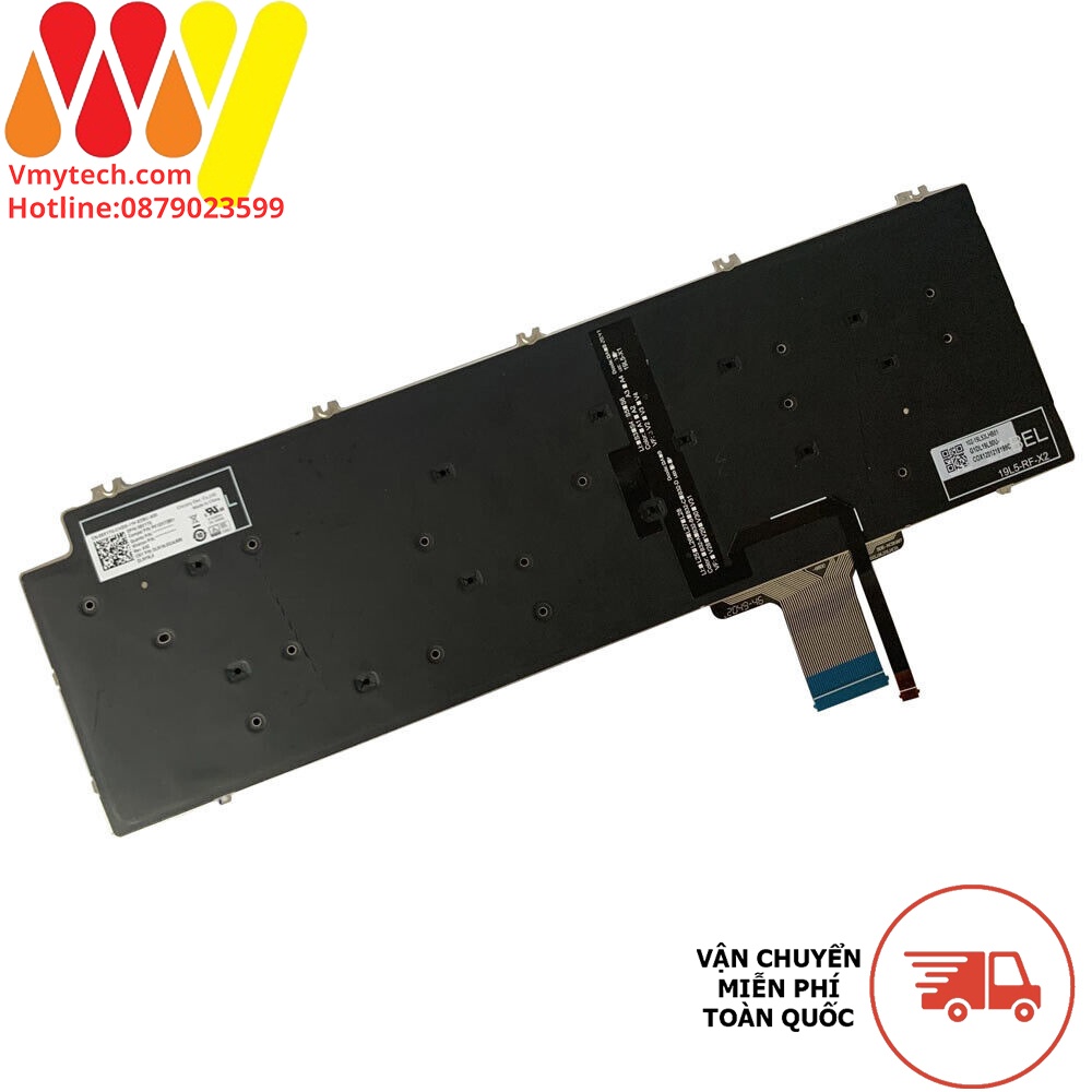 Bàn phím dùng cho laptop Dell Precision 7550 7560 7750 đen LED