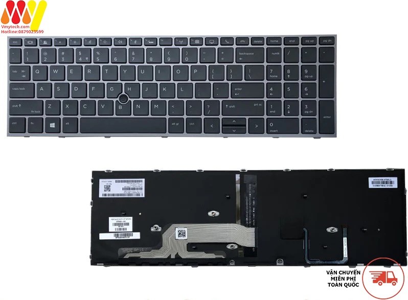 Bàn phím laptop HP ZBOOK 15 G5 G6 17 G5 G6 US Bàn phím có điểm L29635-001 L12765-001 L28407-001.