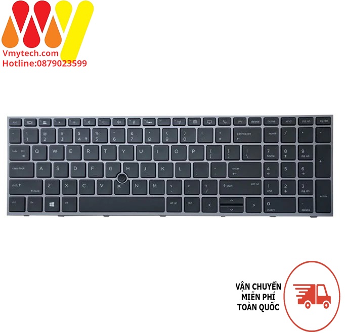 Bàn phím laptop HP ZBOOK 15 G5 G6 17 G5 G6 US Bàn phím có điểm L29635-001 L12765-001 L28407-001.
