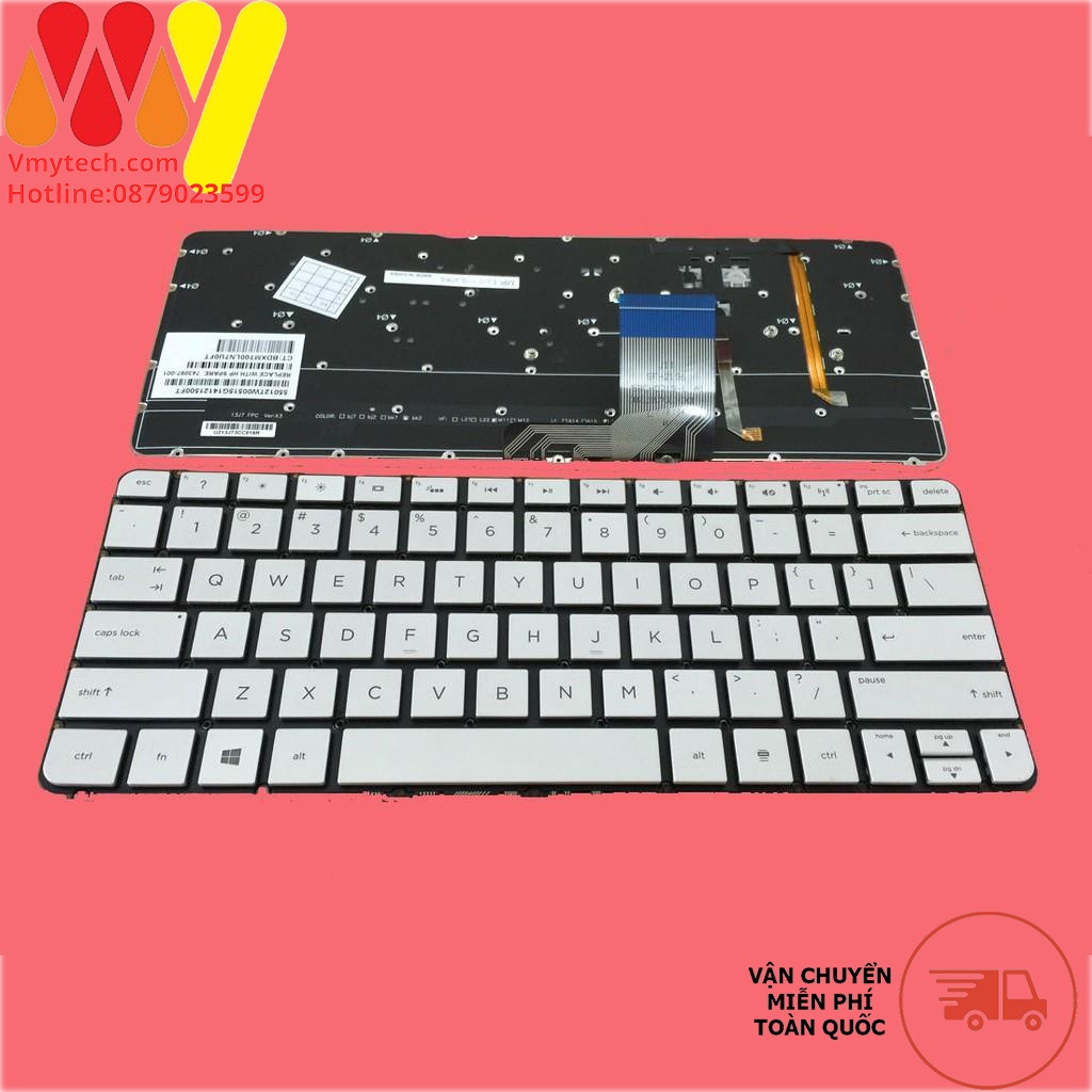 Bàn phím laptop HP Spectre 13-v000 , 13-v010ca, 13-v011dx, 13-v018ca, 13-v021nr, 13-v151nr, 13t-v000, 13t-v101dx, 13t-v110ca, 13-v111dx, 13-v118ca