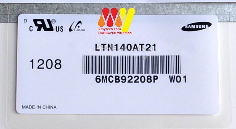 LCD 14/Mỏng/40 pin/Tai trên dưới/HD/LTN140AT21