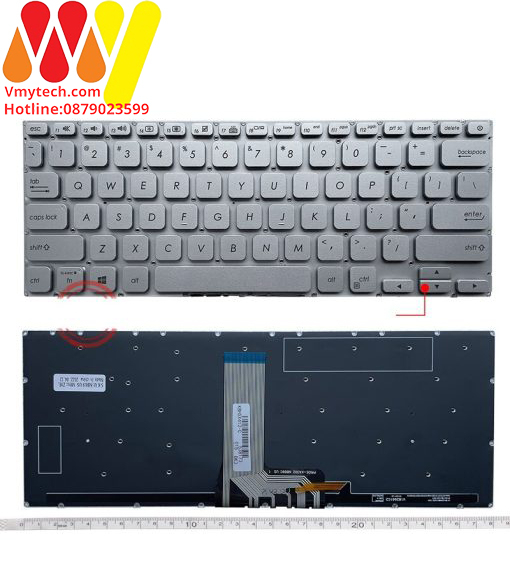 Bàn Phím laptop ASUS Vivobook 14 X412 X412F X412FA X412U Zin BẠC