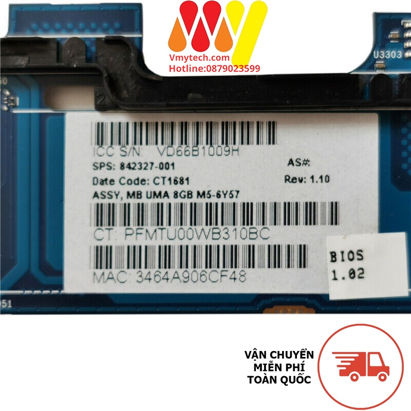 Mainboard Thay Thế Dùng Cho Laptop HP Elitebook 1000 1030 G1 Mã : 6050a2736001, 842327-001