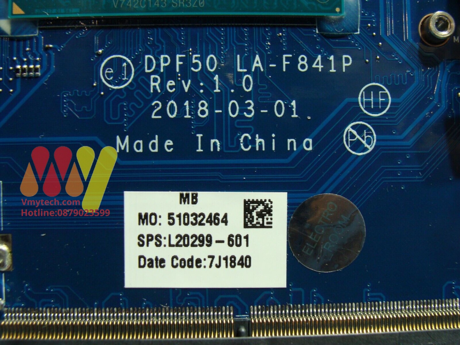 MAIN thay thế dùng cho laptop HP 15CX I5-8300H mã : la-f841p