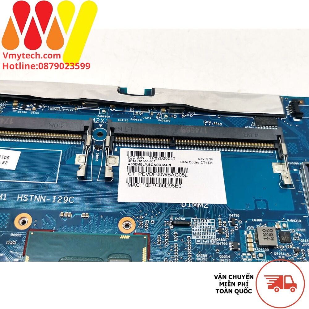 MAIN thay thế dùng cho Laptop HP 820G2 I5-5300U mã : 6050a2635701