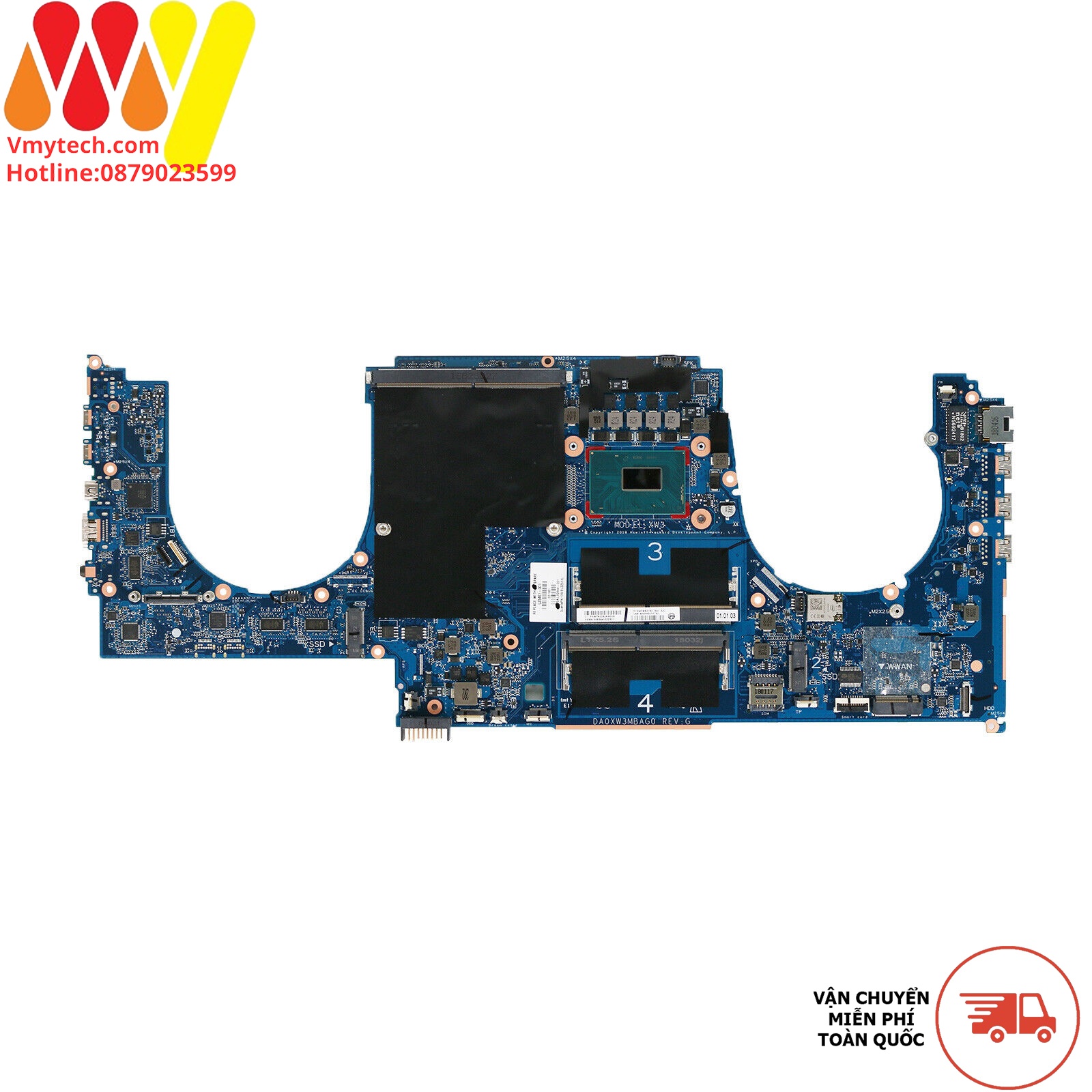 MAIN thay thế dùng cho Laptop HP ZBOOK 17G5 I7-8850H mã : da0xw3mbag0