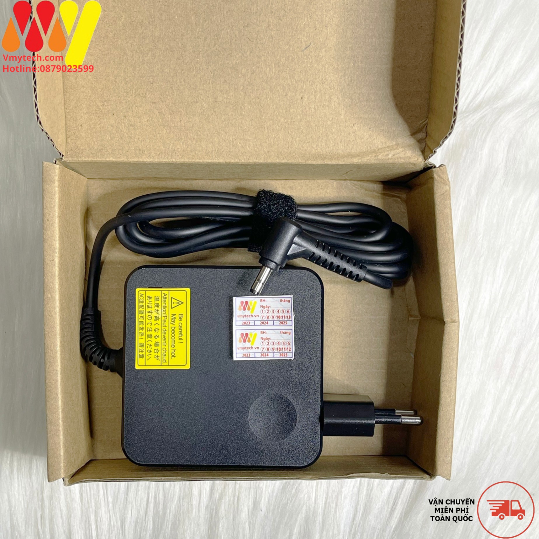 Adapter, Sạc Laptop Lenovo 20V-3.25A(65W) Củ vuông chân đạn