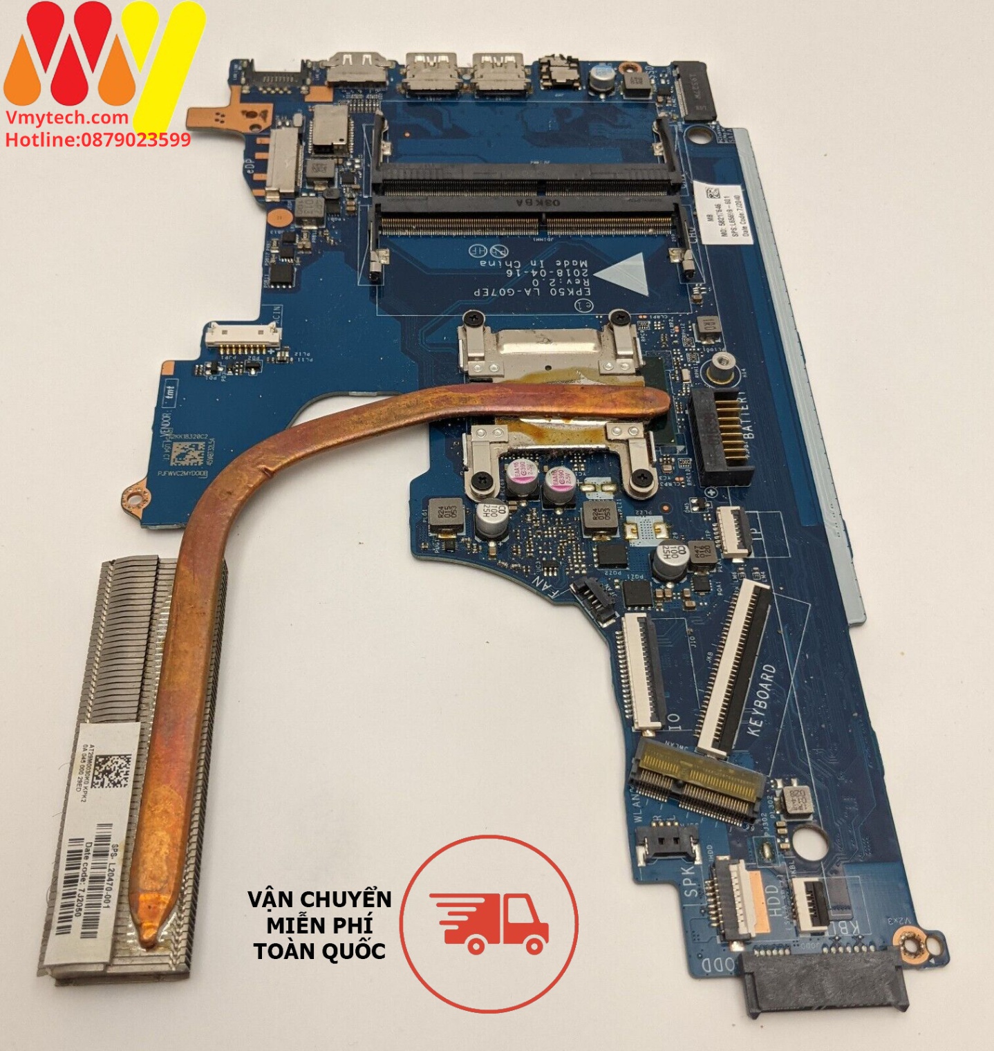 MAIN thay thế cho Laptop HP 15DA I3-7020 mã : la-g07ep