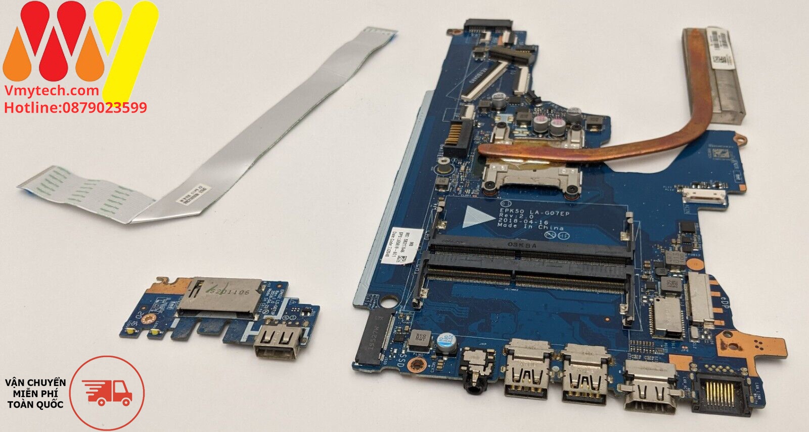 MAIN thay thế cho Laptop HP 15DA I3-7020 mã : la-g07ep