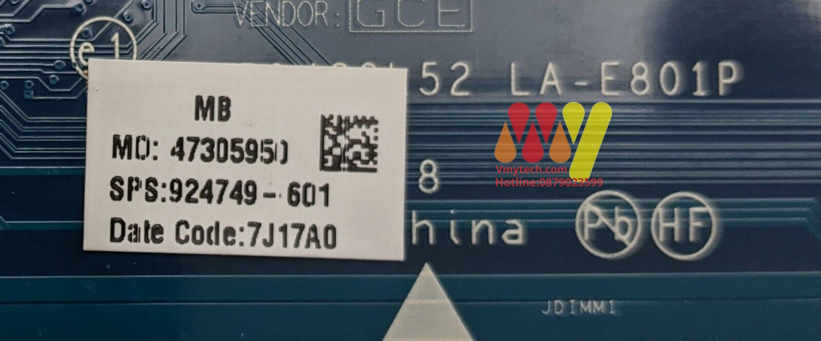 MAIN thay thế dùng cho Laptop HP 15BS I5-7200 mã : la-e801p
