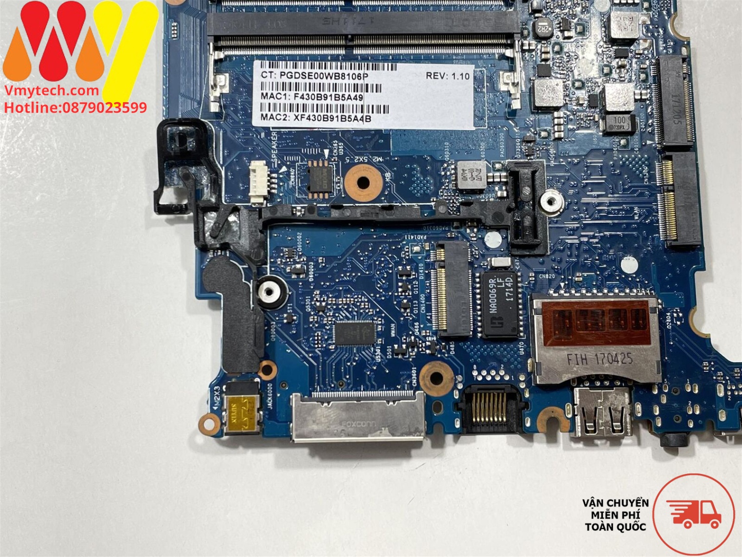 MAIN thay thế dùng cho Laptop HP 820 G4 I5-7200 mã : 6050a2854201-mb-a01