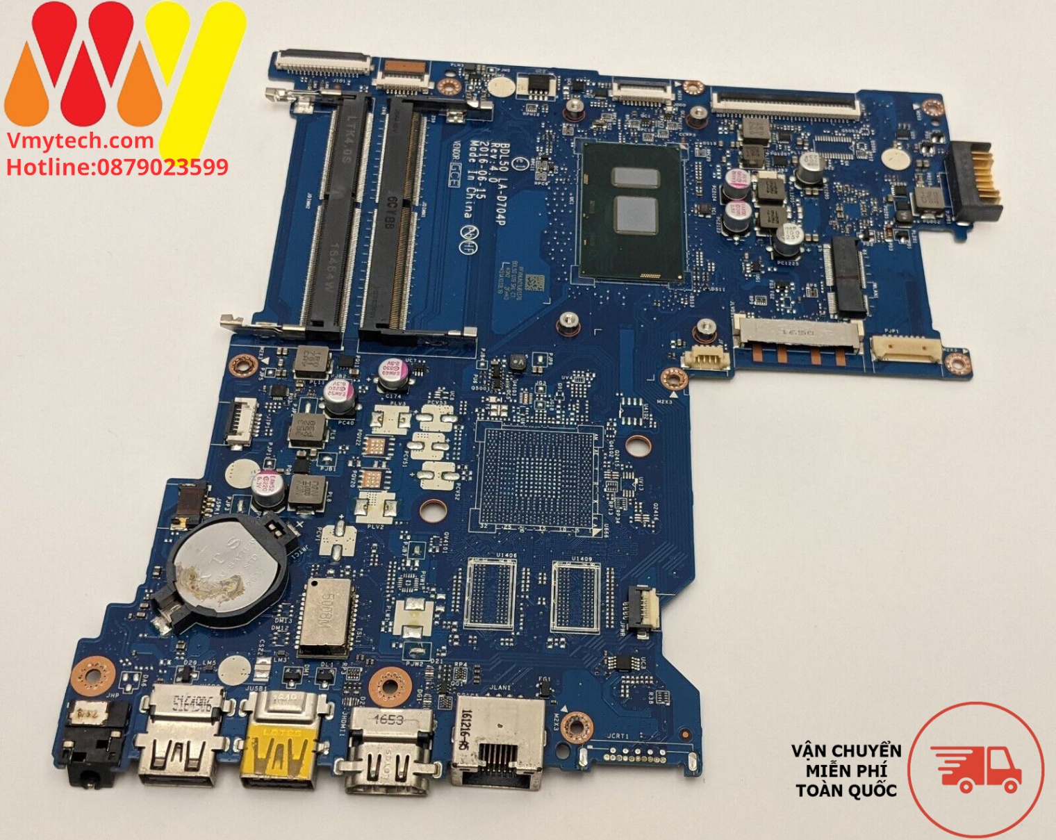 MAIN thay thế dùng cho Laptop HP 15AY I7-6500 VGA mã : LA-D704P