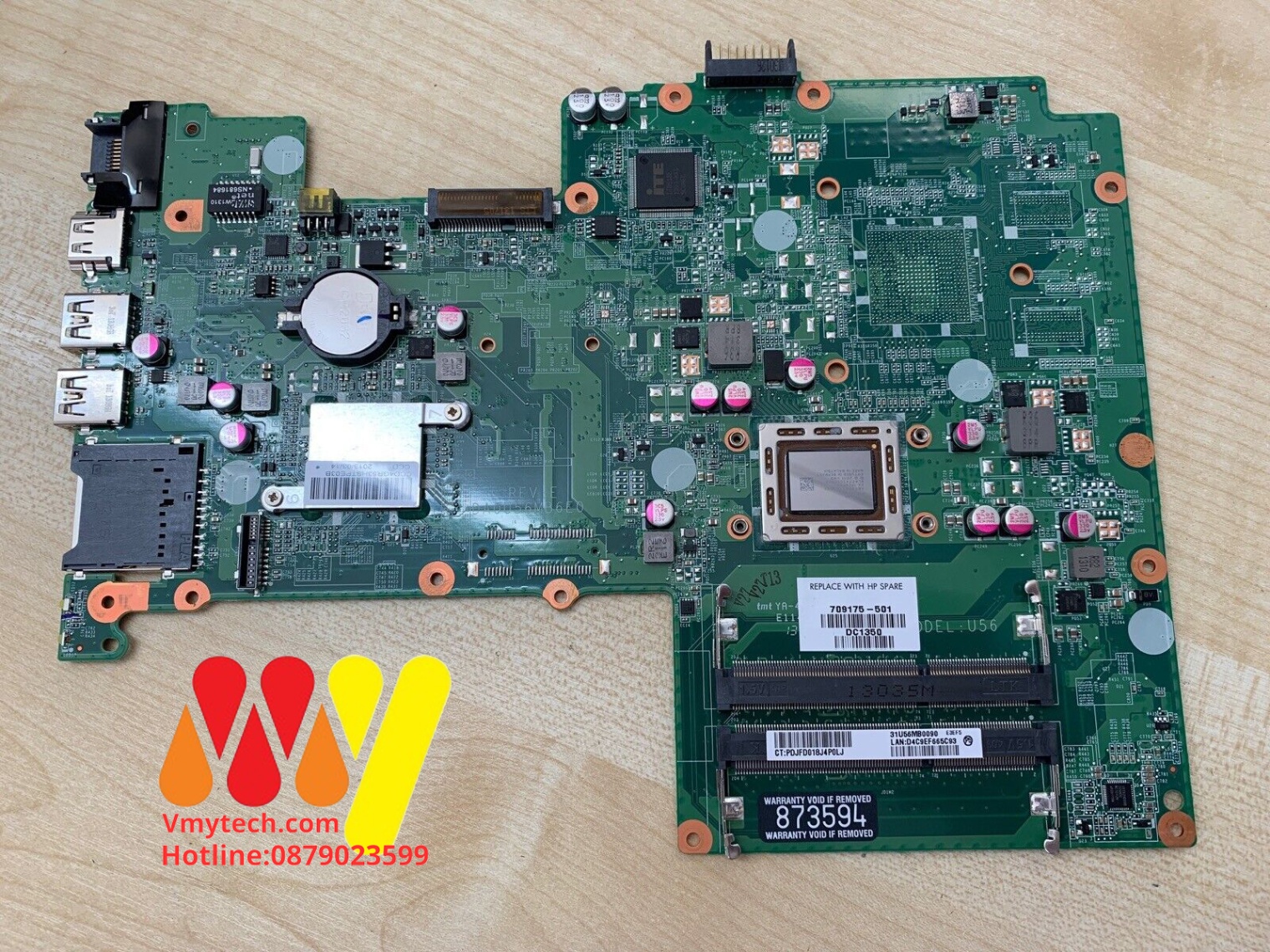 MAIN thay thế dùng cho Laptop HP TOUCHSMART 15B AMD mã : 709173-501,DA0U56MB6E0