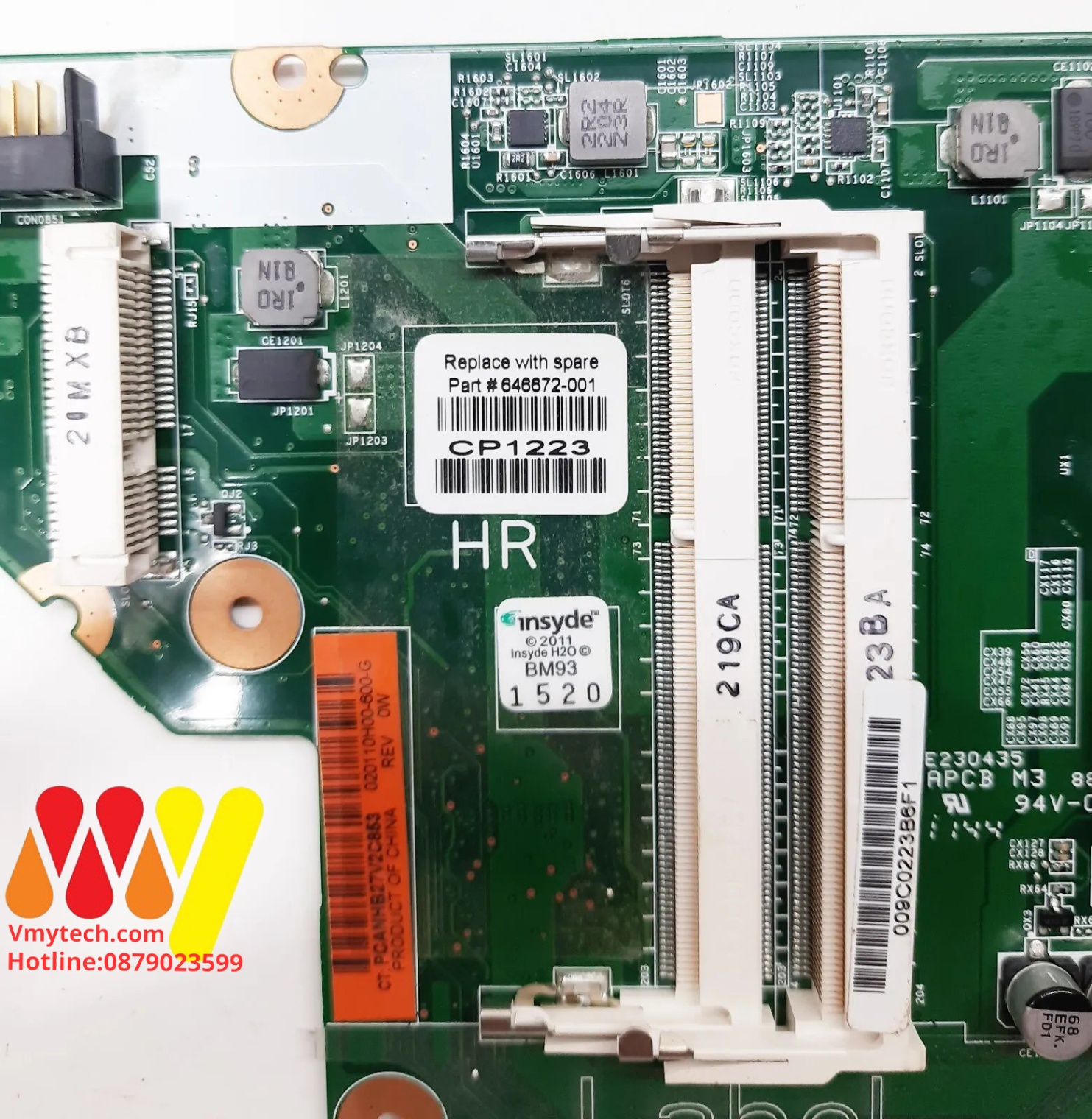 Main thay thế dùng cho HP CQ43, CQ431, CQ630, CQ631 HM65 mã : 646672-001