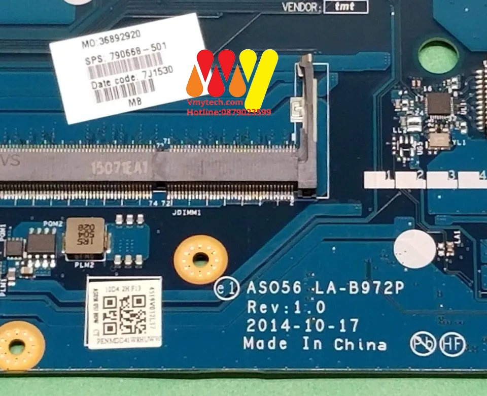 MAIN thay thế dung cho Laptop HP 15R I5-4210 VGA RỜI mã : 790668-501