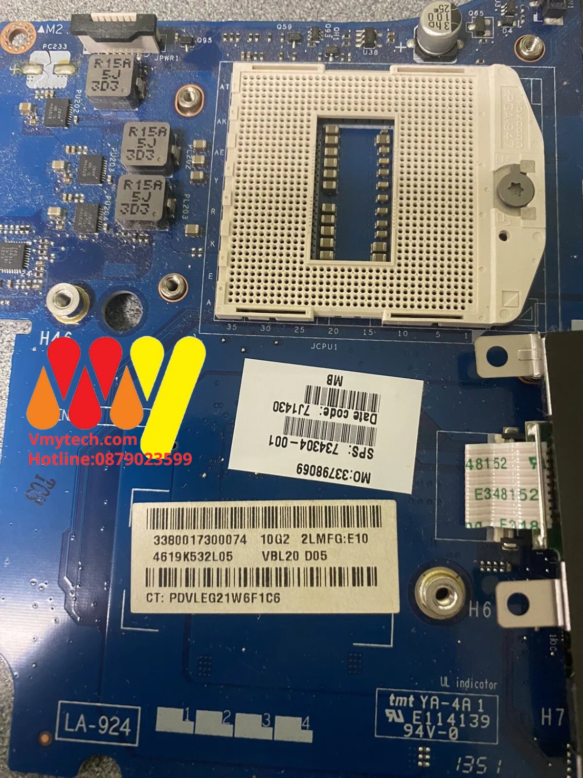 MAIN thay thế dùng cho Laptop HP ZBOOK 15 mã : 734304-001, LA-9241P