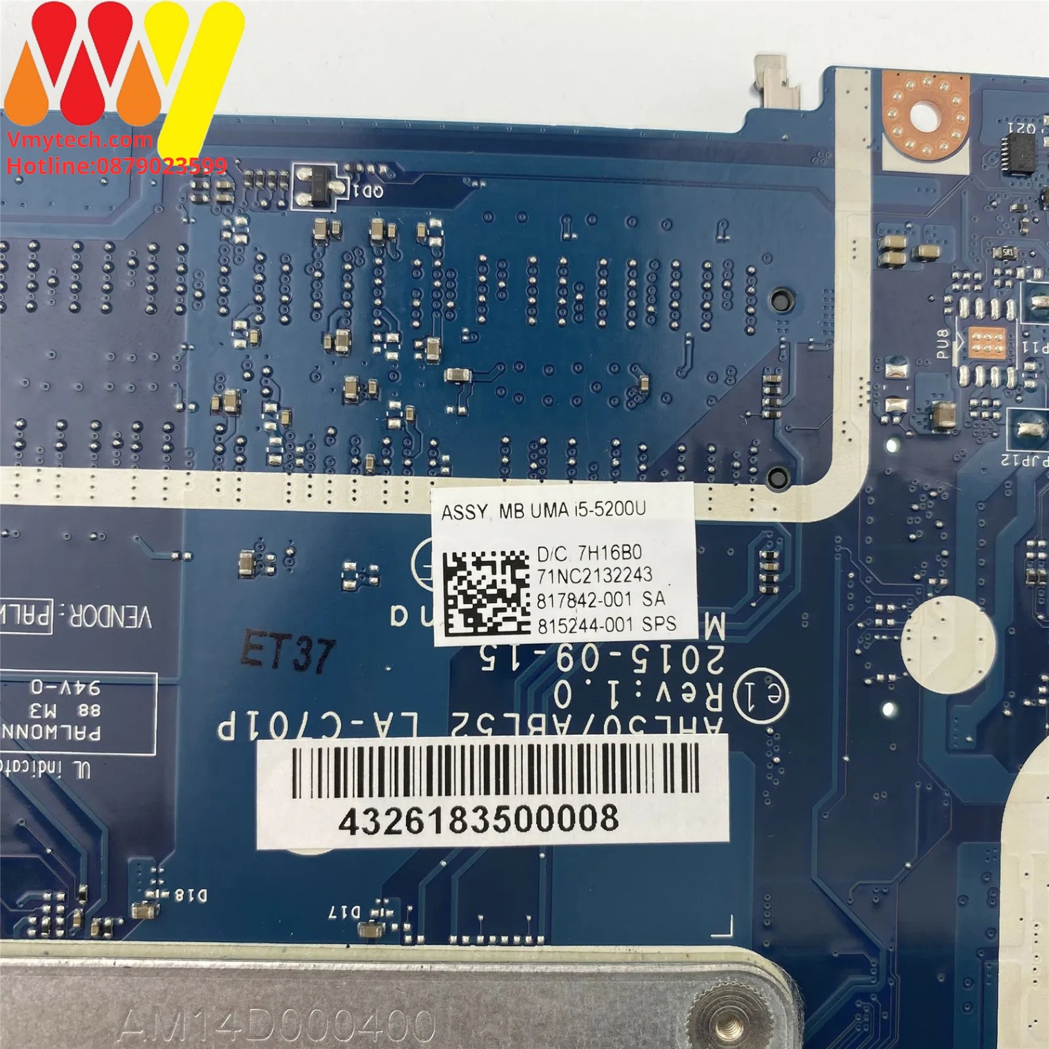 MAIN thay thế dùng cho Laptop HP 15 AC 250-G4 I5-5200 mã : 854941-601/501/001