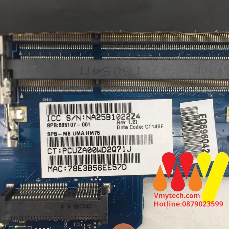 MAIN thay thế dùng cho Laptop HP 1000-HP 2000-HP HM76 mã : 685107-501, 685107-001