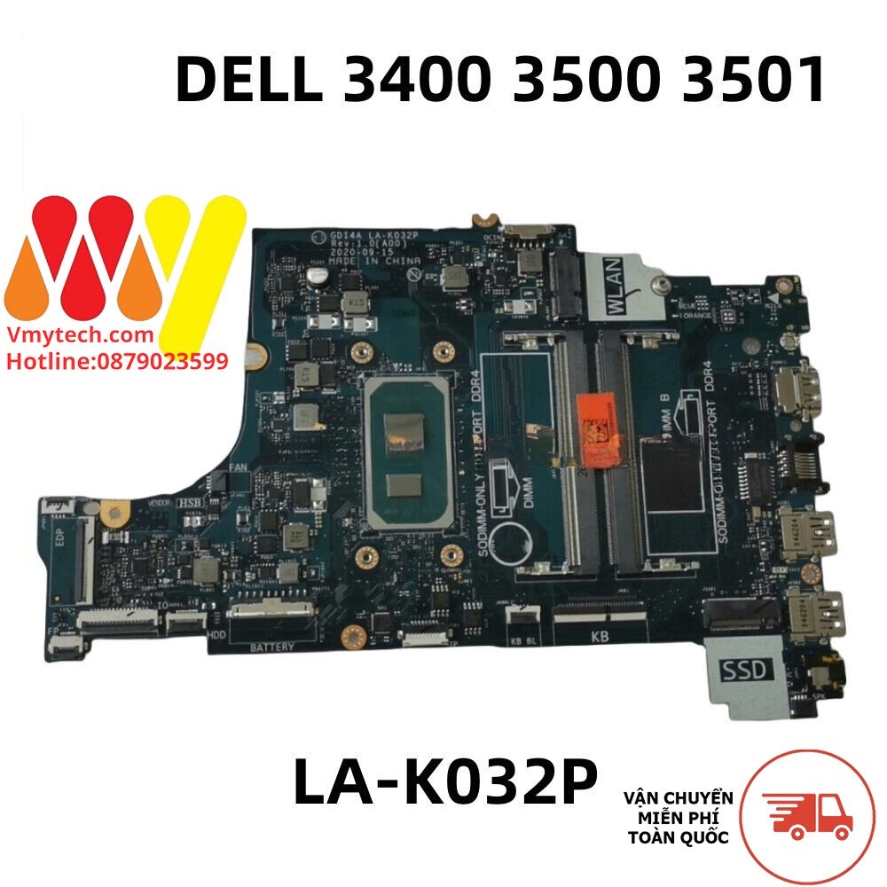 MAIN DELL INSPIRON 3501 I5-1135G7 VGA RỜI NVIDIA GERFORCE MX330 mã : LA-K032P