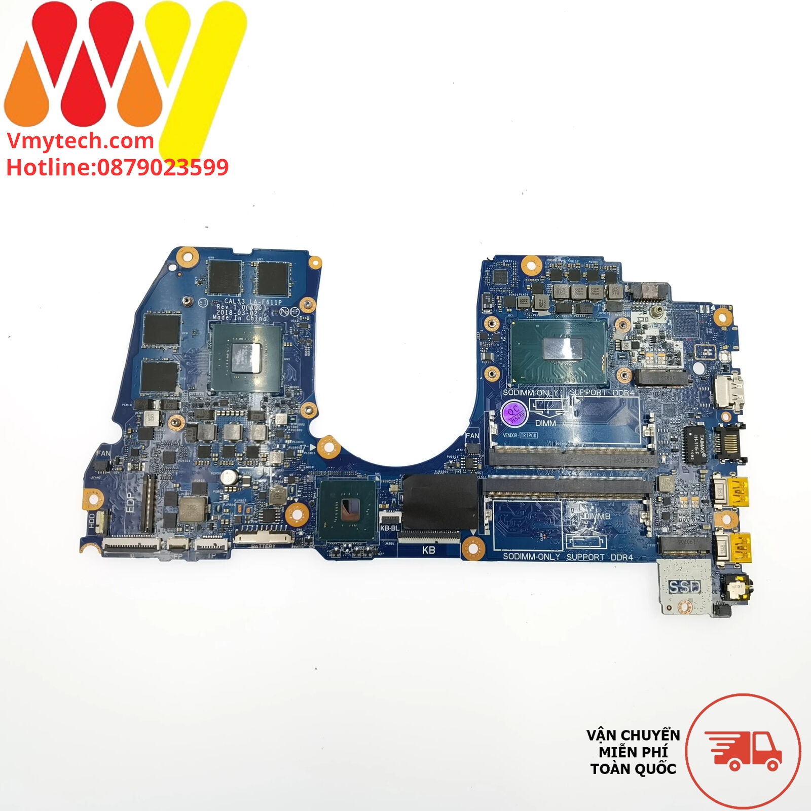 MAIN thay thế dùng cho DELL G3-3579 I7-8750H Mã : la- f611p