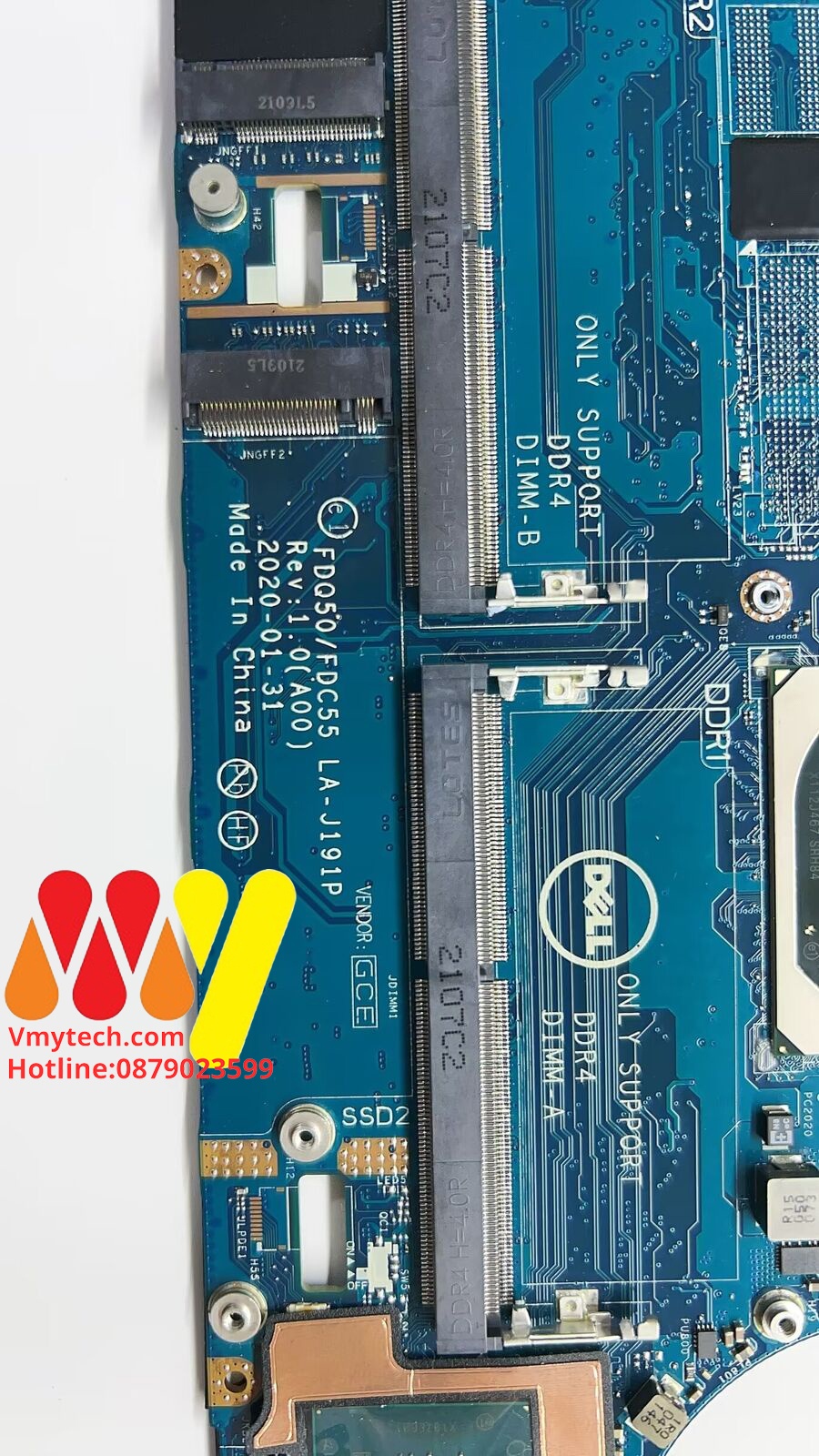MAIN thay thế dùng cho Laptop DELL XPS 9500 I7-10750H mã : RHXRG