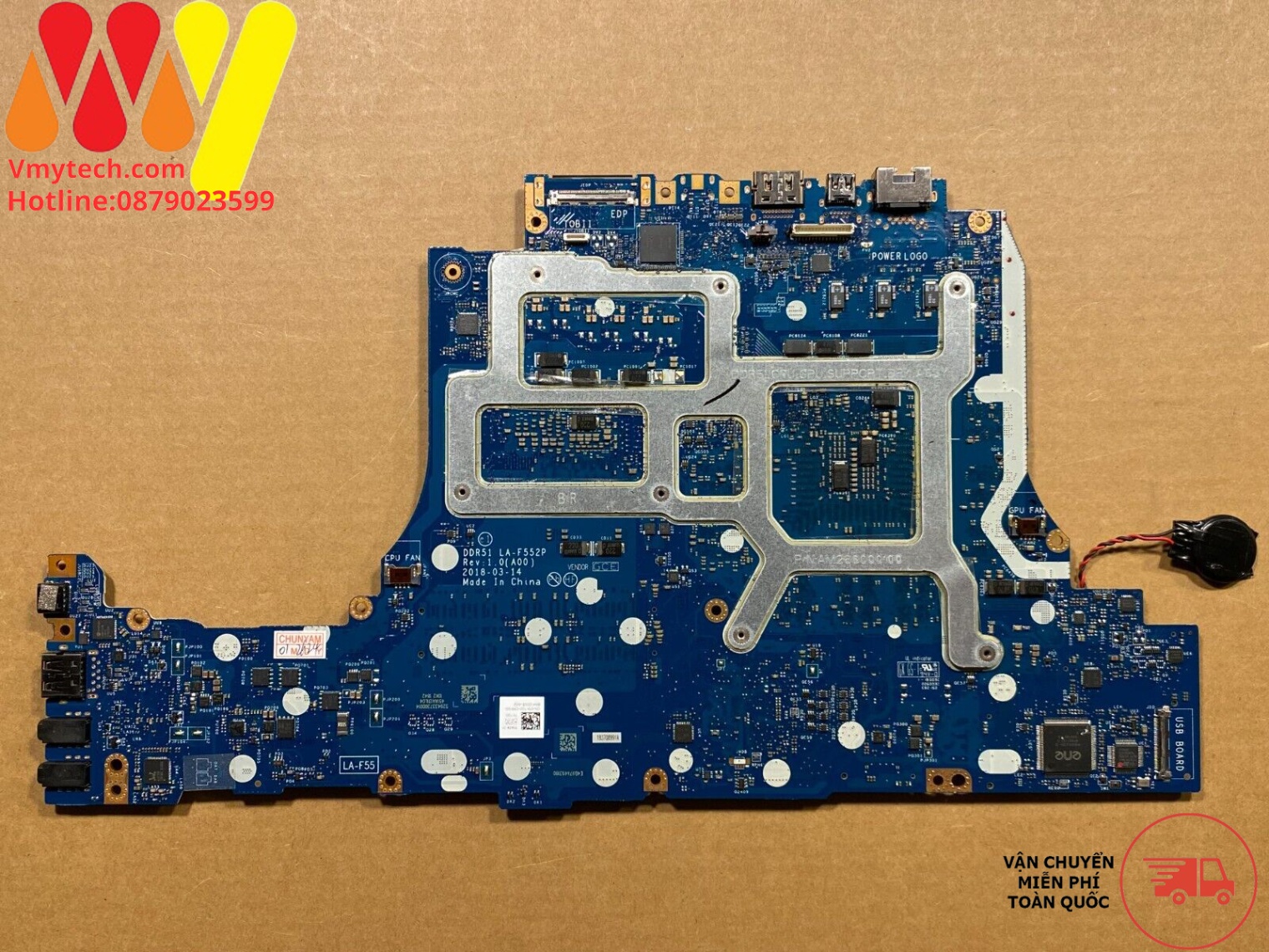 MAIN thay thế Laptop DELL ANLIENWARE 17R5 15R4 I7-8750HK mã : GTX1080, TK700, LA-F552P