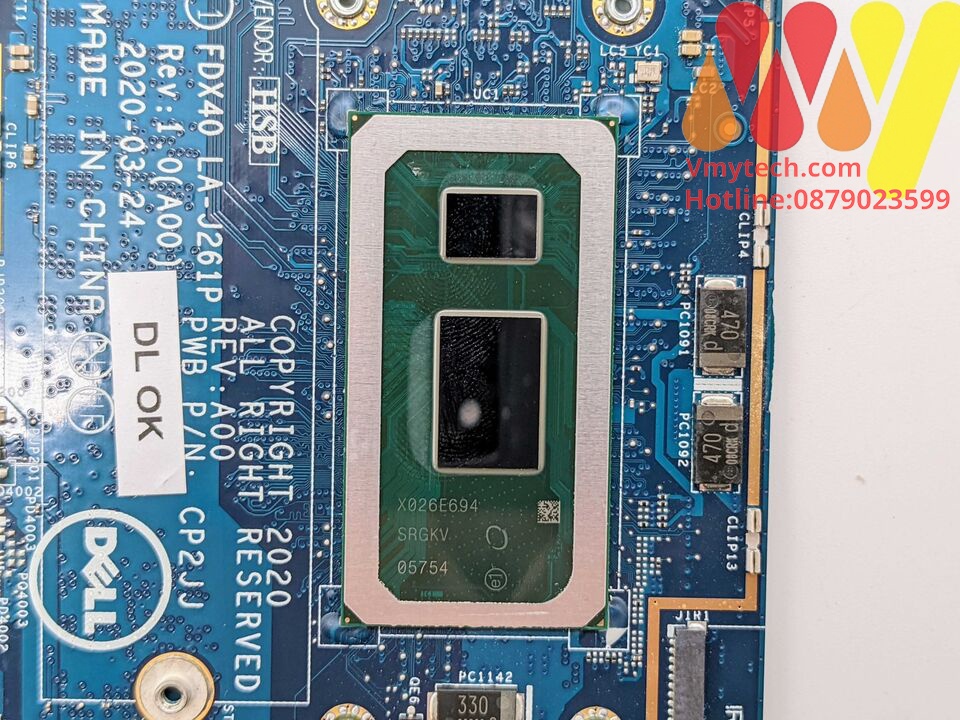 MAIN thay thế dùng cho Laptop DELL LATITUDE 7410 7310 I7-10610U RAM 16GB mã : la-j261p