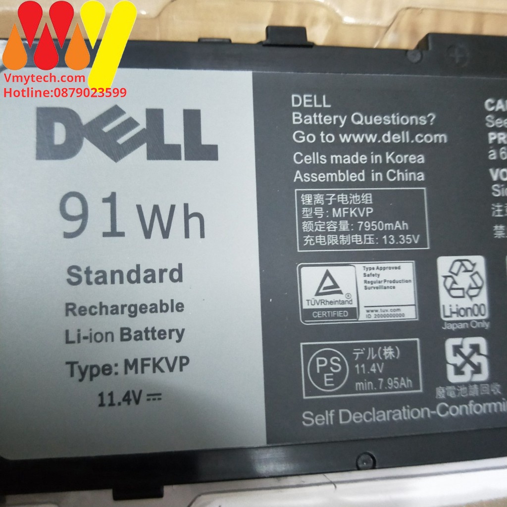 Pin Laptop Dell Precision 7710, M7710, 7510 M7720 T05W1 TWCPG MFKVP