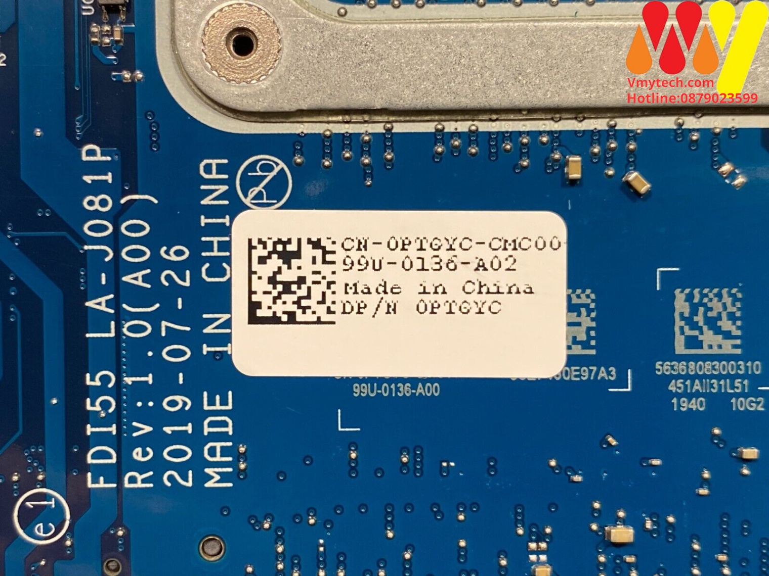 MAIN thay thế dùng cho Laptop DELL INSPRION 3493/3593 I3-1005G1 mã : la-j081p