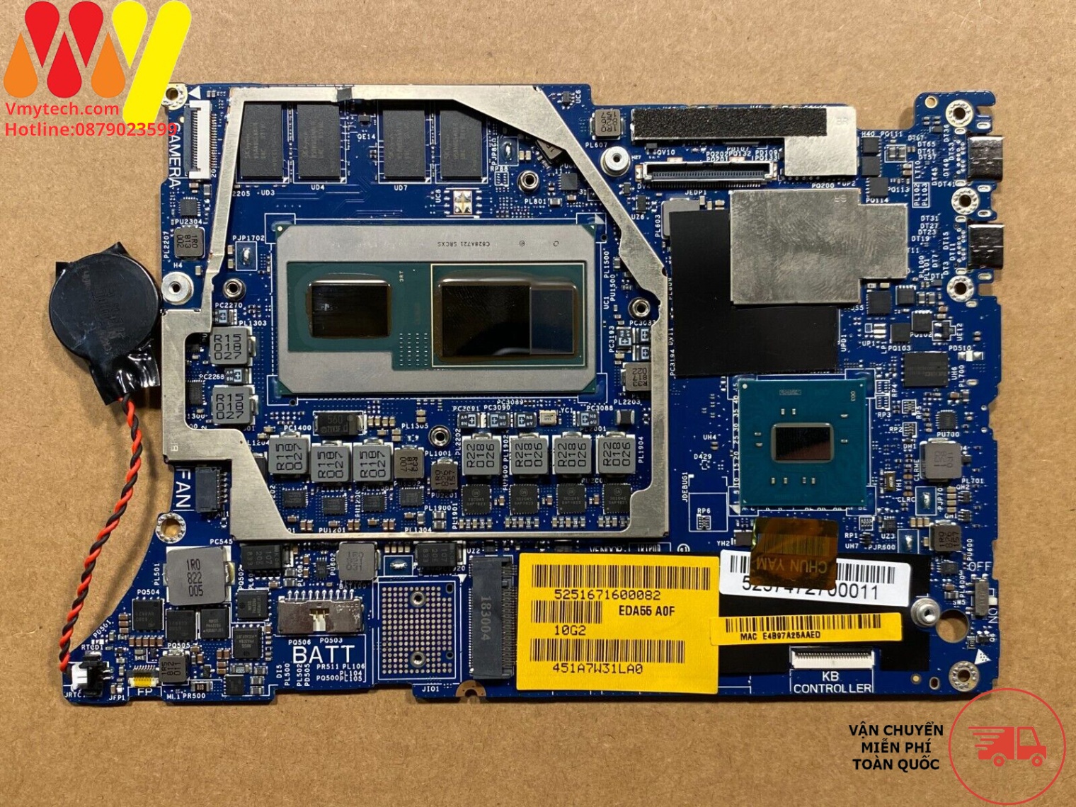 MAIN thay thế dùng cho Laptop DELL XPS 9575 I5-8305G mã : la-f211p