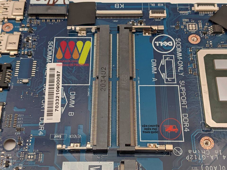 MAIN thay thế dùng cho Laptop DELL XPS 7390 2 IN 1 I7-1065G7 mã : la-g712p