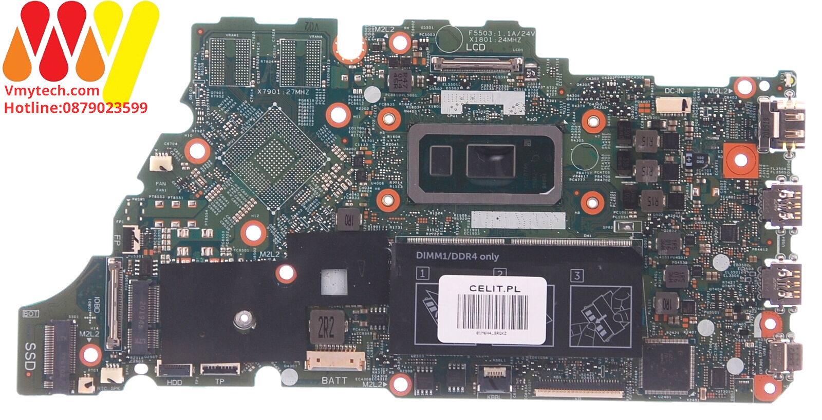 MAIN thay thế dùng cho Laptop DELL INSPIRION 5590 I7-10510U VGA mã : 18778-1