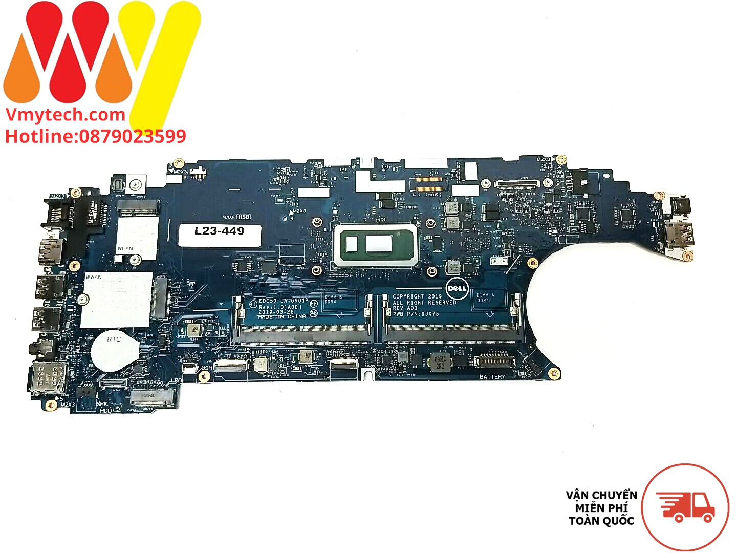 MAIN thay thế dùng cho Laptop DELL LATITUDE 5500 I5-8265U mã : la-g901p