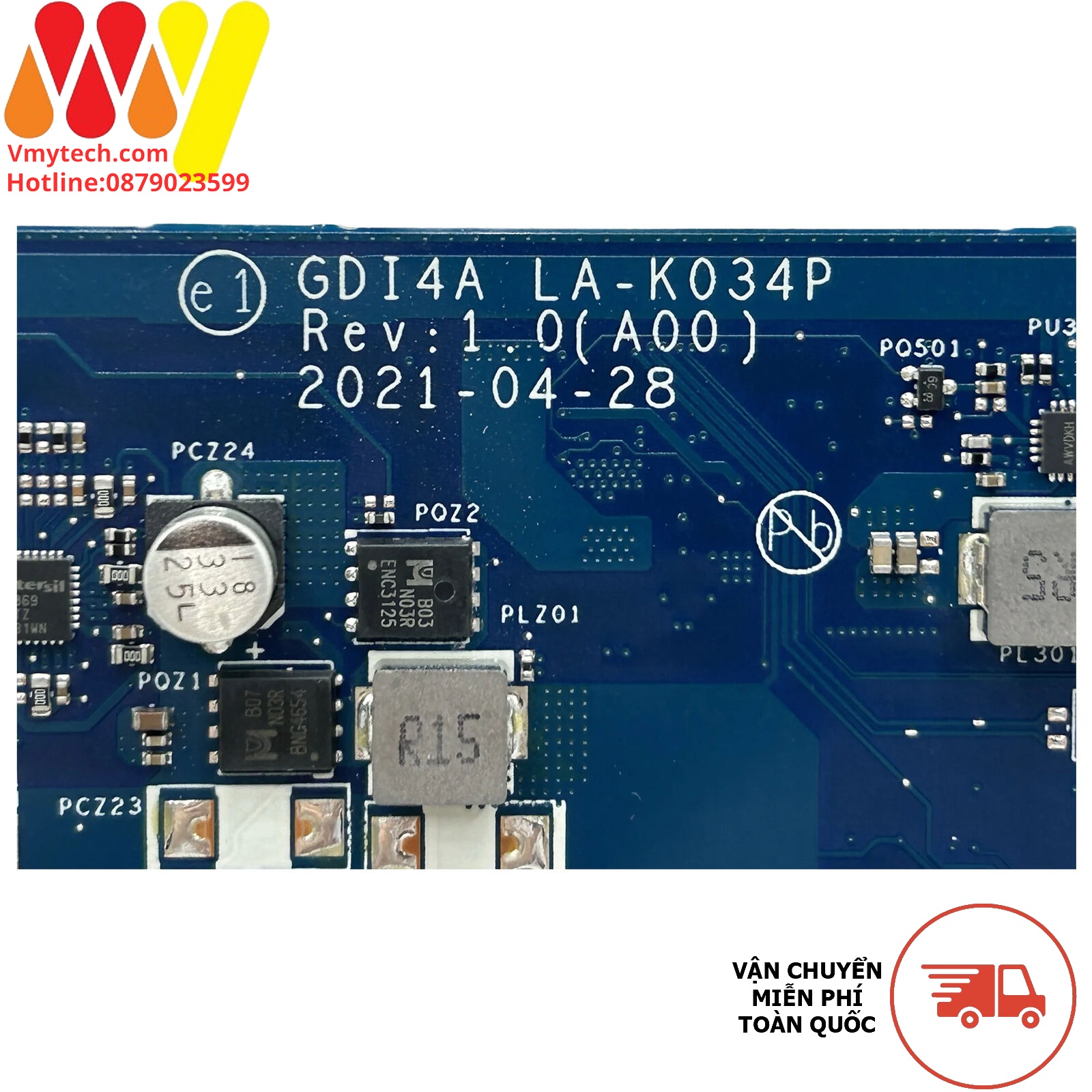 MAIN thay thế dùng cho Laptop DELL VOSTRO 3500 V3500 mã : CN-0GGCMJ, LA-K034P
