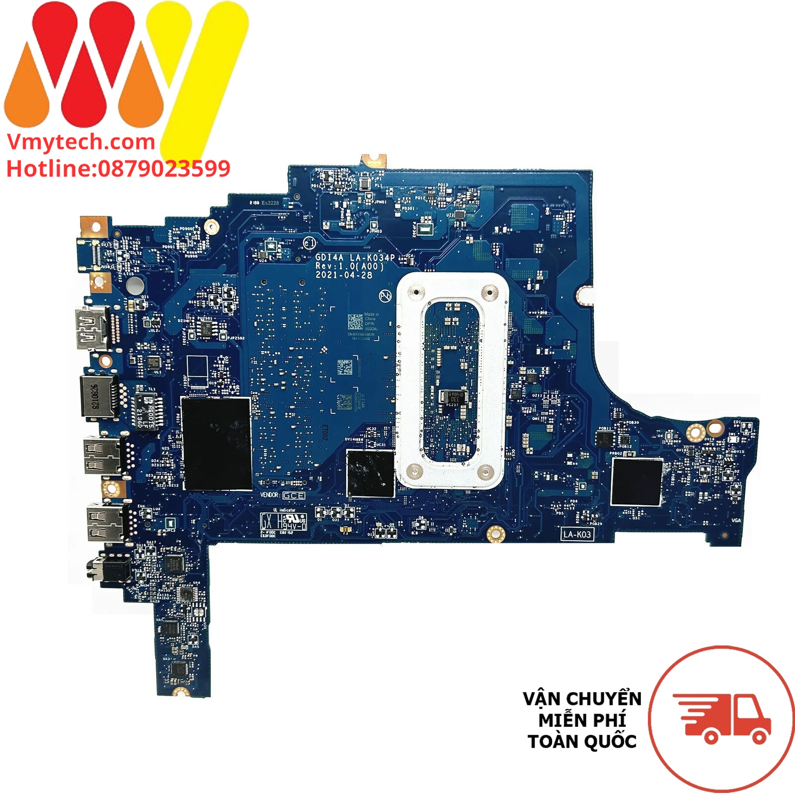 MAIN thay thế dùng cho Laptop DELL VOSTRO 3500 V3500 mã : CN-0GGCMJ, LA-K034P