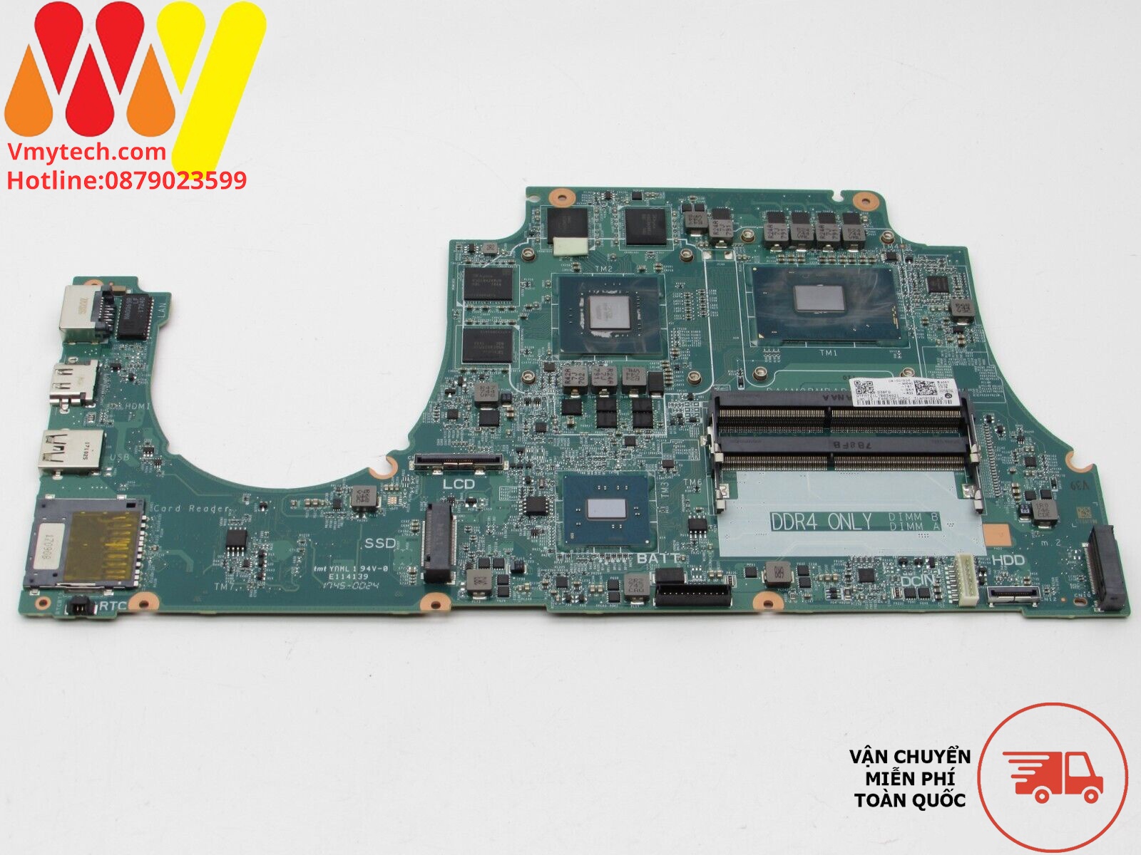 MAIN thay thế dùng cho Laptop DELL INSPRION 5577 I7-7700HQ VGA mã : DAAM9BMBAD0