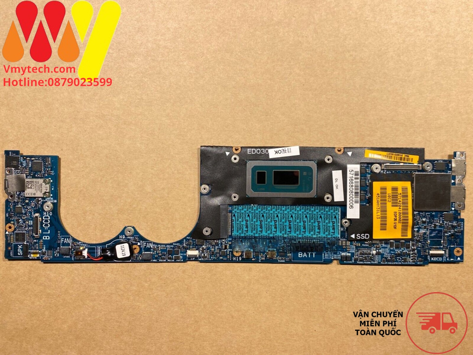 MAIN thay thế dùng cho Laptop DELL XPS 13 7390 I5-10210U mã : LA-H931P