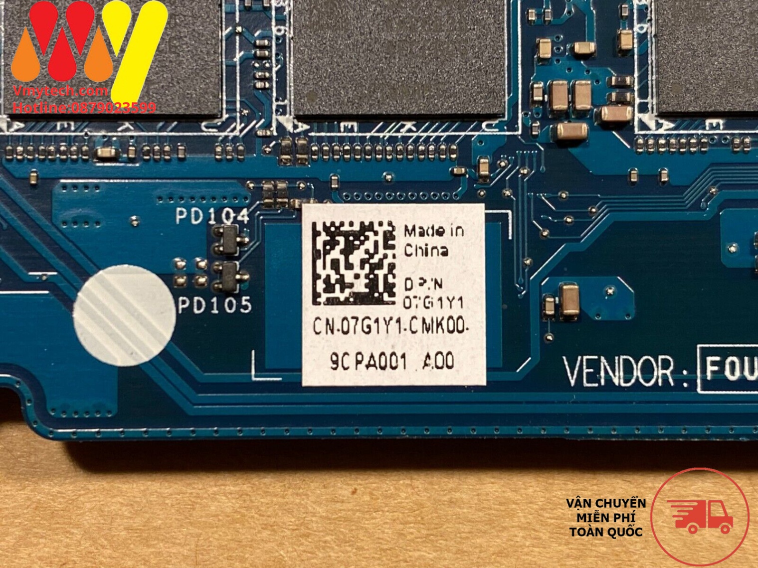 MAIN thay thế dùng cho Laptop DELL XPS 13 7390 I5-10210U mã : LA-H931P