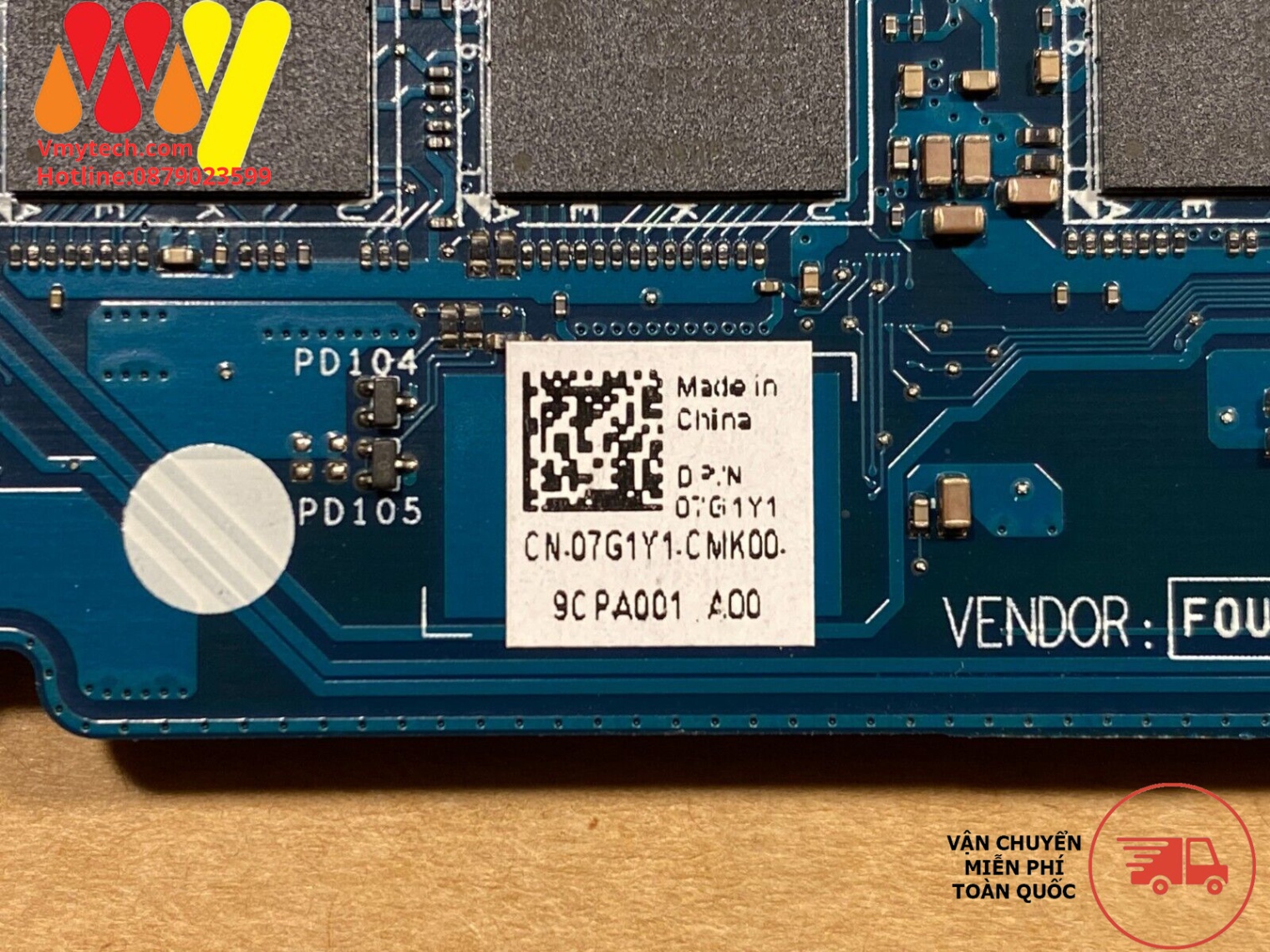 MAIN thay thế dùng cho Laptop DELL XPS13 7390 I7-10510U mã : LA-H931P