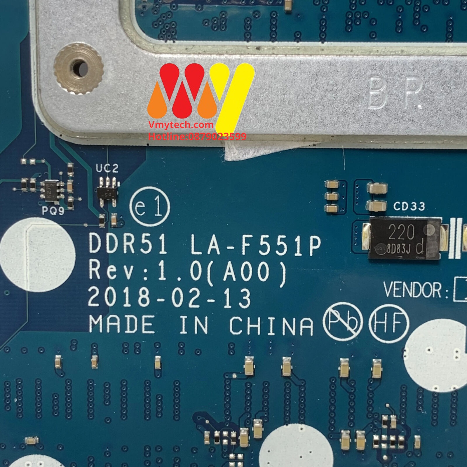 MAIN thay thế dùng cho Laptop DELL ANLIENWARE 15R4 I7-8750H mã : la-f551p