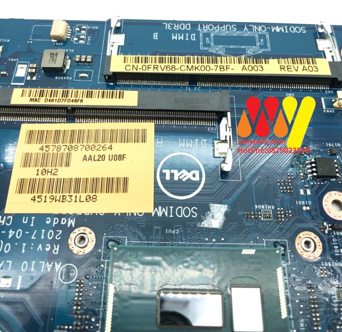 MAIN thay thế dùng cho Laptop DELL VOSTRO 5558 I5-5010 VGA RỜI mã : la-b843p