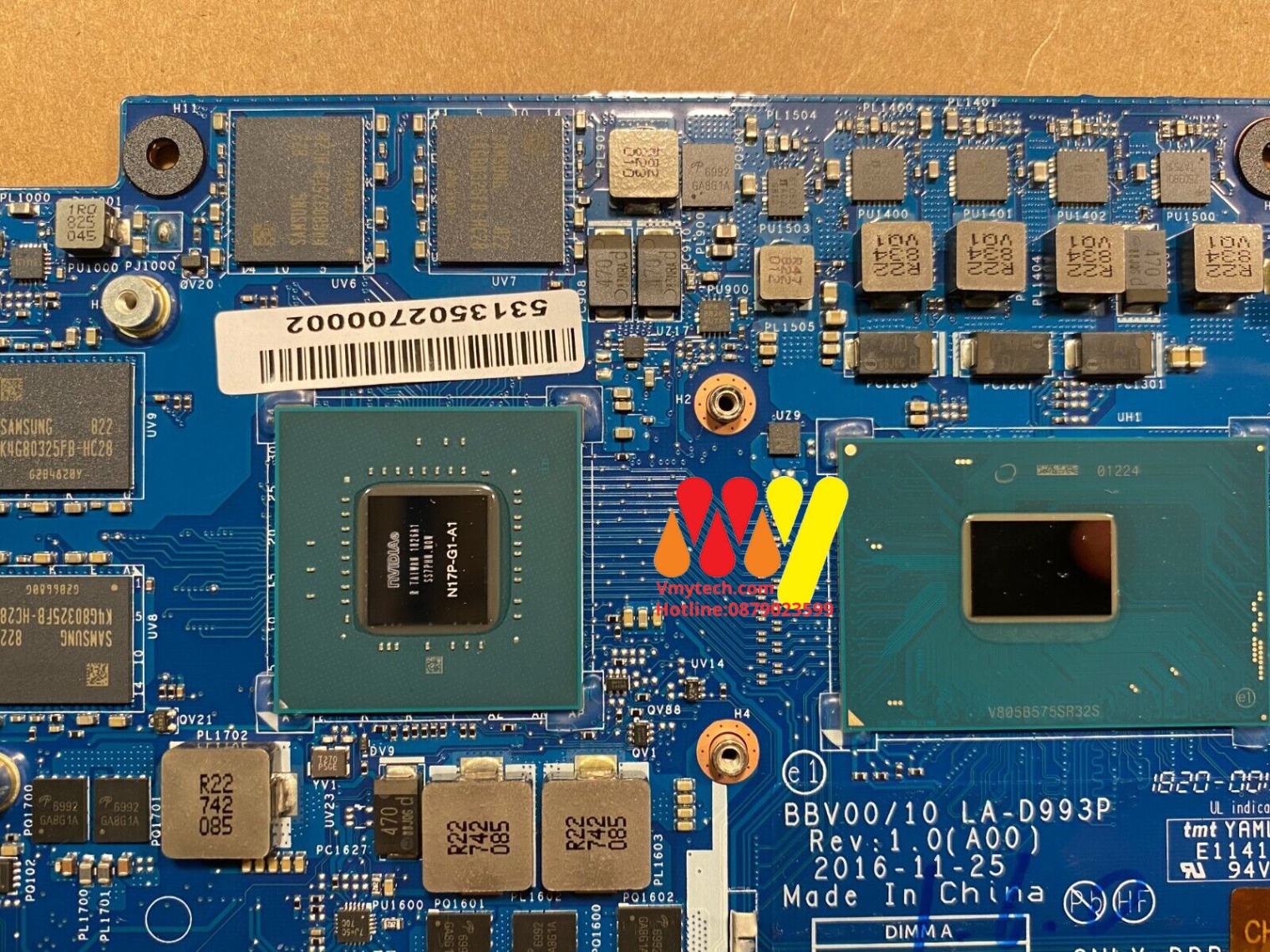 MAIN Laptop DELL INSPIRON 15 GAMING 7567 I5-7300 mã : LA-D993P