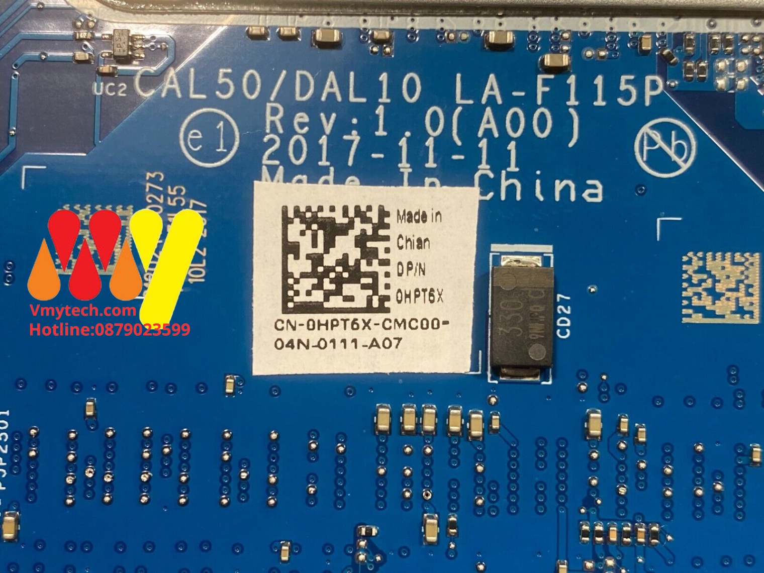 MAIN thay thế dùng cho Laptop DELL INSPRION 5570 I7-8550U mã : LA-F115P