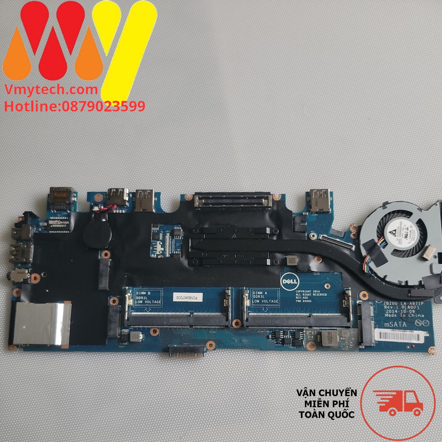 MAIN thay thế dùng cho Laptop DELL 7250 I5-5200 mã : la-a971p