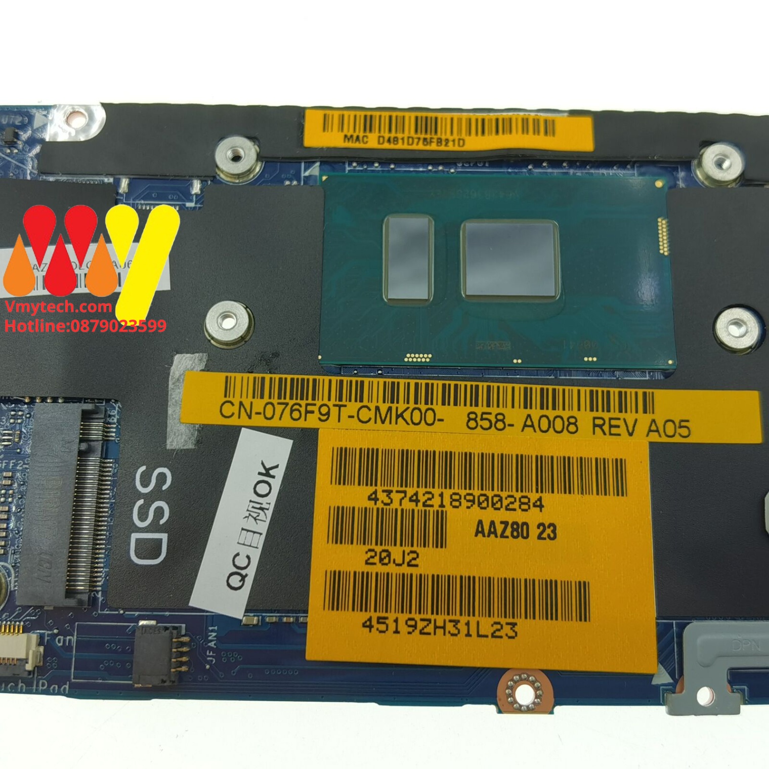 MAIN thay thế dùng cho Laptop DELL XPS 13 9343 I7-5500 mã : LA-C881P