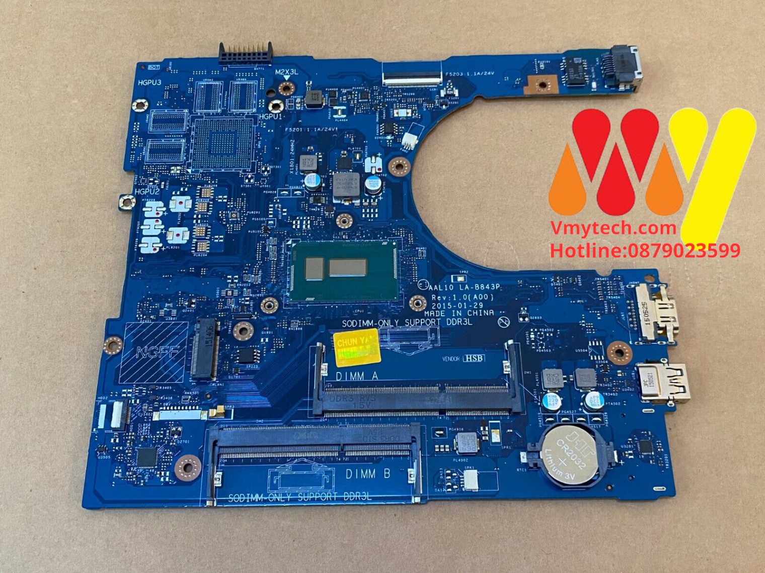 MAIN thay thế dùng cho Laptop DELL 7437 I3-4010 mã : 0VMRPM