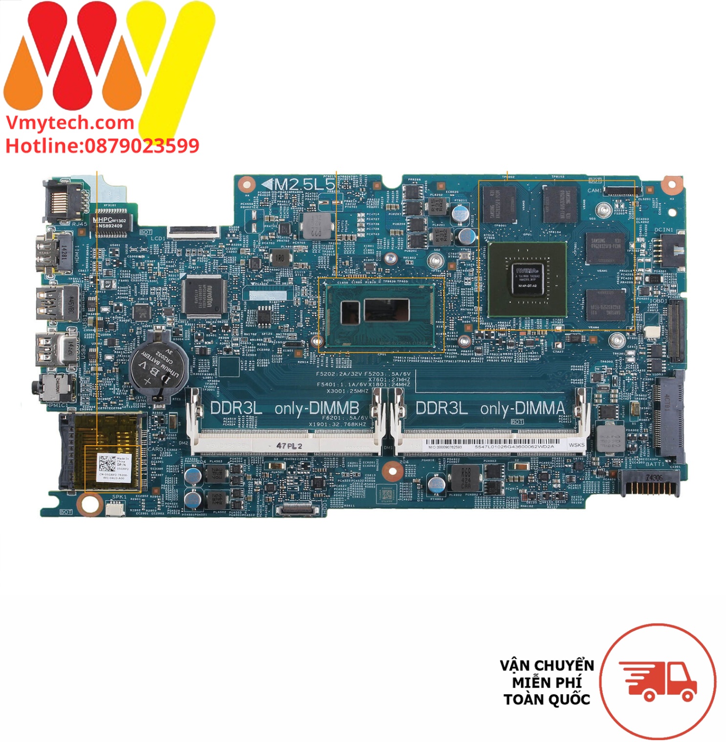 MAIN thay thế dùng cho Laptop DELL 7537 I3-4010 mã : 5GRP2, 12311-2
