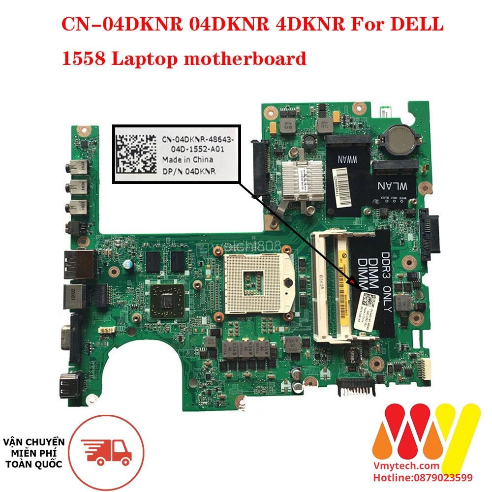 MAIN thay thế dùng cho Laptop DELL Studio 1558 mã : CN-04DKNR, 04DKNR