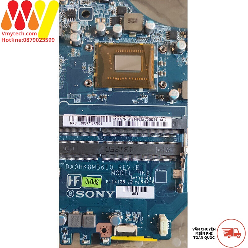 MAIN thay thế dùng cho Laptop SONY SVF143 I3-4010 mã : DA0HK8MB6E0