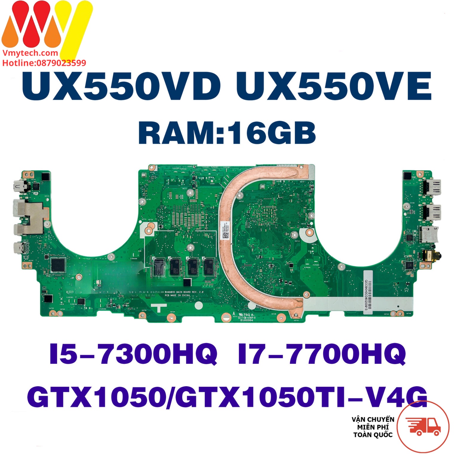 MAIN thay thế dùng cho Laptop ASUS UX550V, UX550VE, UX550VD i7-7700HQ GTX 1050TI